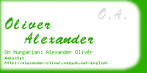 oliver alexander business card